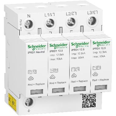 Scaricatore combinato IPRD1 12.5R 3P+N 12,5KA RIPOR. ESTR. 1+2 - SCHNEIDER ELECTRIC A9L16482 product photo Photo 01 3XL