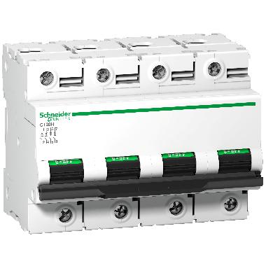 INTERRUTTORE MAGNETOTERMICO C120H 4P C 125A 15kA - SCHNEIDER ELECTRIC A9N18481 product photo Photo 01 3XL