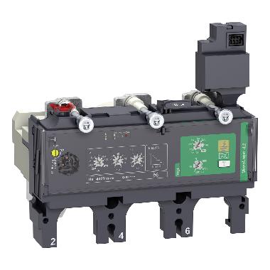 Sganciatore MicroLogic Vigi 4.3, ComPacT NSX 400/630, 3 poli, protezioni elettroniche di base e per correnti differenziali, valore nominale 400A - SCHNEIDER ELECTRIC C4034V400 product photo Photo 01 3XL