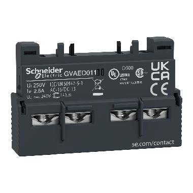Blocco contatti ausiliari TeSys GV3 - 1 NA + 1 NC - SCHNEIDER ELECTRIC GVAED011 product photo Photo 01 3XL
