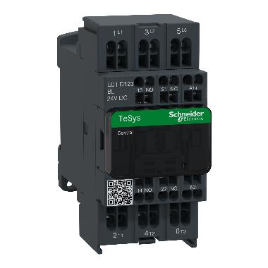 Contattore TeSys LC1D - 3 poli - AC3 440V 12 A - 24 V CC - SCHNEIDER ELECTRIC LC1D123BL product photo Photo 01 3XL