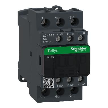Contattore TeSys LC1D - 3 poli - AC3 440V 32 A - 60 V CC - SCHNEIDER ELECTRIC LC1D32ND product photo Photo 01 3XL