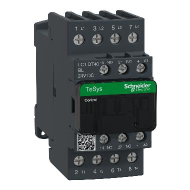Contattore TeSys LC1D - 4 poli - AC1 440V 40 A - 24 V CC - SCHNEIDER ELECTRIC LC1DT40BL product photo Photo 01 3XL