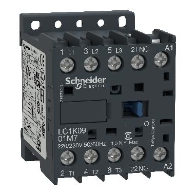 Contattore TeSys LC1K - 3 poli - AC3 440V 9 A - 230 V AC - SCHNEIDER ELECTRIC LC1K0901P7 product photo Photo 01 3XL