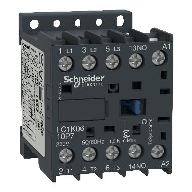 Contattore TeSys LC1K - 3 poli - AC3 440V 16 A - 230 V AC - SCHNEIDER ELECTRIC LC1K1610P7 product photo Photo 01 3XL