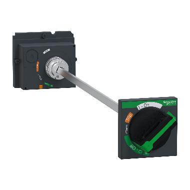 Manovra rotativa rinviata, ComPacT NSX100/160/250 retraibile, manovra nera, lunghezza albero telescopico da 248mm a 600 mm, IP55 - SCHNEIDER ELECTRIC LV429343T product photo Photo 01 3XL