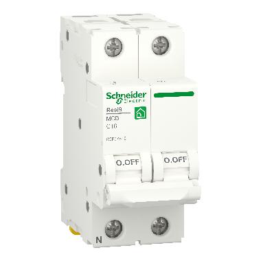 Interruttore magnetotermico RESI9 MCB 1P+N C 16A 4500A 2 Moduli - SCHNEIDER ELECTRIC R9F37616 product photo Photo 01 3XL