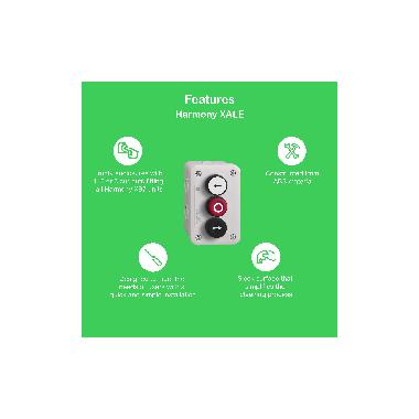 Pulsantiera vuota XAL-E - grigio chiaro - 3 fori - IP54 - PER XB7  D.22 MM - SCHNEIDER ELECTRIC XALE3 product photo Photo 02 3XL