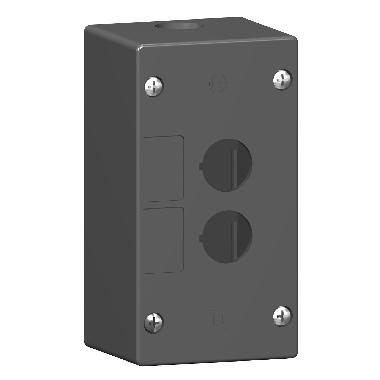 Pulsantiera vuota ambienti aggressivi - nero - 2 fori - 2 fori - SCHNEIDER ELECTRIC XALG02 product photo Photo 01 3XL