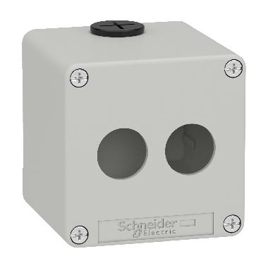 Pulsantiera in metallo grigia  M20 2 fori 22MM 80X80X77 UL CSA - SCHNEIDER ELECTRIC XAPD1502 product photo Photo 01 3XL