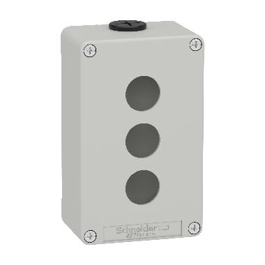 Pulsantiera in metallo grigia  M20 3 fori 22MM 80X130X51,5 UL CSA - SCHNEIDER ELECTRIC XAPD2203 product photo Photo 01 3XL