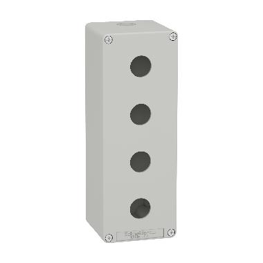 Pulsantiera in metallo grigia  M25 4 fori 22MM 80X220X77 UL CSA - SCHNEIDER ELECTRIC XAPD4504 product photo Photo 01 3XL