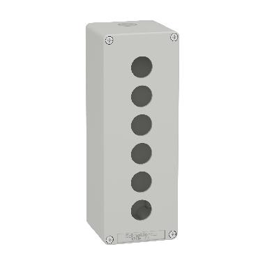 Pulsantiera in metallo grigia  M25 6 fori 22MM 80X220X77 UL CSA - SCHNEIDER ELECTRIC XAPD4506 product photo Photo 01 3XL
