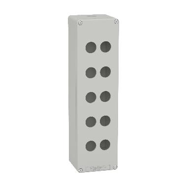 Pulsantiera in metallo grigia  M32 10 fori 22MM 85X310X77 UL CSA - SCHNEIDER ELECTRIC XAPD5510 product photo Photo 01 3XL