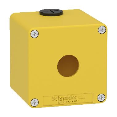 Pulsantiera gialla per arresto di emergenza M20 1 foro 22MM 80X80X77 UL CSA - SCHNEIDER ELECTRIC XAPK1501 product photo Photo 01 3XL