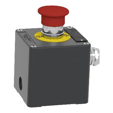 Pulsantiera - XAW-F - metallo - 1 NC + 1 NC - rosso - arresto di emergenza - SCHNEIDER ELECTRIC XAWF198EX product photo Photo 03 3XL