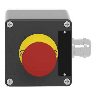 Pulsantiera - XAW-F - metallo - 1 NC + 1 NC - rosso - arresto di emergenza - SCHNEIDER ELECTRIC XAWF198EX product photo Photo 04 3XL
