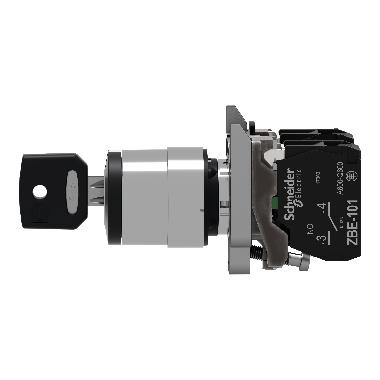 SELETTORE CON CHIAVE D.22  - 3 POSIZIONI - A CHIAVE - 2NO - SCHNEIDER ELECTRIC XB4BG33 product photo Photo 09 3XL