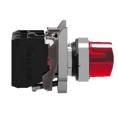 Selettore luminoso rosso D.22  - 2 posizioni - 24Vac/dc - 1NO+1NC- LED universale - SCHNEIDER ELECTRIC XB4BK124B5 product photo Photo 06 3XL