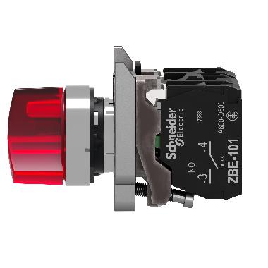 Selettore luminoso rosso D.22  - 2 posizioni - 24Vac/dc - 1NO+1NC- LED universale - SCHNEIDER ELECTRIC XB4BK124B5 product photo Photo 07 3XL