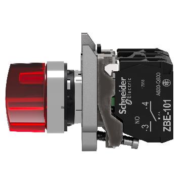 Selettore luminoso rosso D.22 - 2 posizioni - 120Vac - 1NO+1NC- LED universale - SCHNEIDER ELECTRIC XB4BK124G5 product photo Photo 13 3XL