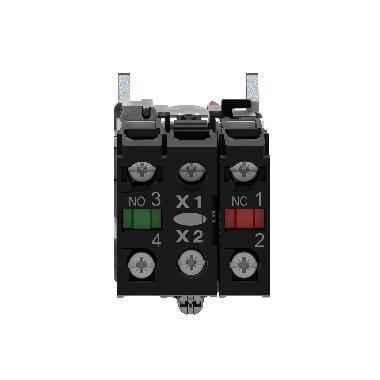 Selettore luminoso rosso D.22 - 2 posizioni - 120Vac - 1NO+1NC- LED universale - SCHNEIDER ELECTRIC XB4BK124G5 product photo Photo 04 3XL