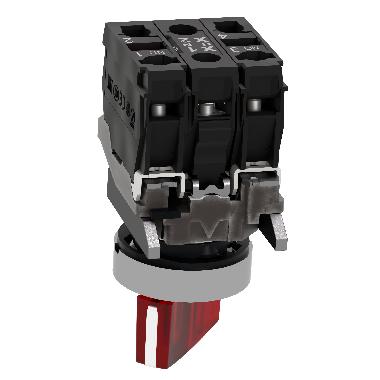 Selettore luminoso rosso D.22 - 2 posizioni - 120Vac - 1NO+1NC- LED universale - SCHNEIDER ELECTRIC XB4BK124G5 product photo Photo 09 3XL