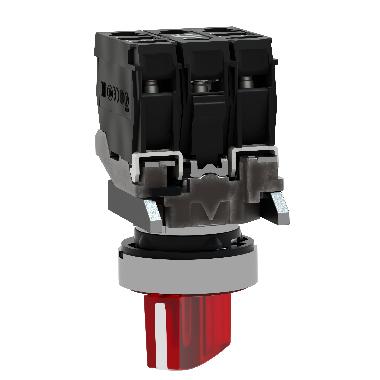 Selettore luminoso rosso D.22 - 2 posizioni - 120Vac - 1NO+1NC- LED universale - SCHNEIDER ELECTRIC XB4BK124G5 product photo Photo 10 3XL