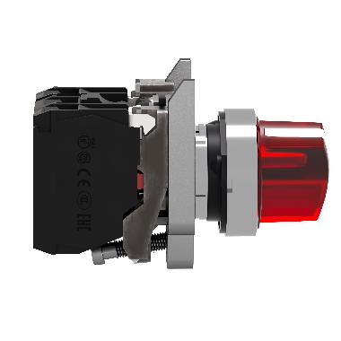 Selettore luminoso rosso D.22 - 2 posizioni - 120Vac - 1NO+1NC- LED universale - SCHNEIDER ELECTRIC XB4BK124G5 product photo Photo 12 3XL