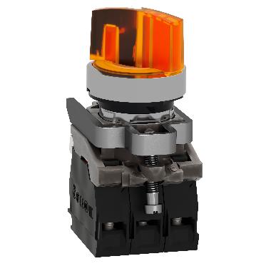 Selettore luminoso arancione D.22  - 2 posizioni - 24Vac/dc - 1NO+1NC- LED universale - SCHNEIDER ELECTRIC XB4BK125B5 product photo Photo 05 3XL