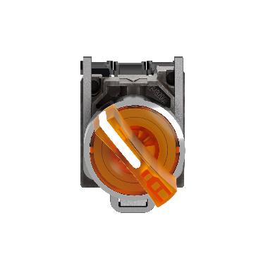 Selettore luminoso arancione D.22  - 2 posizioni - 24Vac/dc - 1NO+1NC- LED universale - SCHNEIDER ELECTRIC XB4BK125B5 product photo Photo 06 3XL