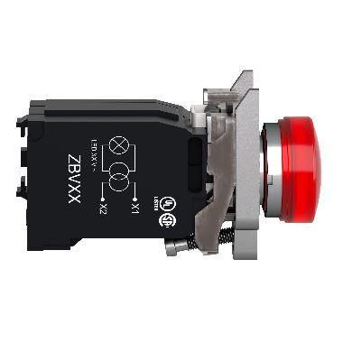 Lampada spia D.22  - IP65 - rossa - lampadina BA 9S - 120V - SCHNEIDER ELECTRIC XB4BV34 product photo Photo 07 3XL
