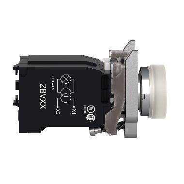 Lampada spia completa bianca D.22  con LED universale 400 Vac - SCHNEIDER ELECTRIC XB4BV5B1 product photo Photo 08 3XL