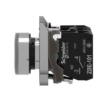 Pulsante luminoso bianco D.22 - filoghiera ad impulso - 24V - 1NO+1NC- LED universale - SCHNEIDER ELECTRIC XB4BW31B5 product photo Photo 07 3XL