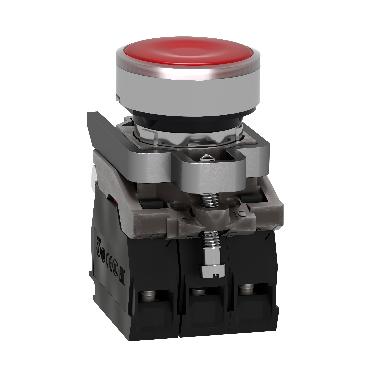Pulsante luminoso rosso D.22 - filoghiera ad impulso - 120V - 1NO+1NC- LED universale - SCHNEIDER ELECTRIC XB4BW34G5 product photo Photo 05 3XL