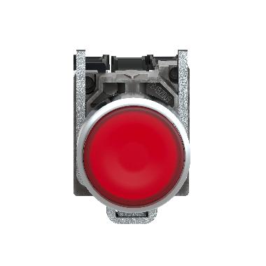 Pulsante luminoso rosso D.22 - filoghiera ad impulso - 120V - 1NO+1NC- LED universale - SCHNEIDER ELECTRIC XB4BW34G5 product photo Photo 07 3XL