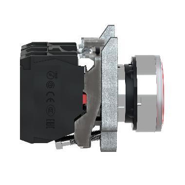 Pulsante luminoso rosso D.22 - filoghiera ad impulso - 120V - 1NO+1NC- LED universale - SCHNEIDER ELECTRIC XB4BW34G5 product photo Photo 09 3XL