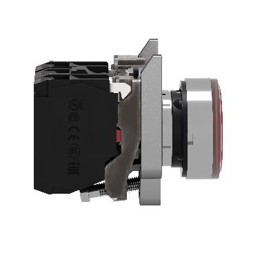 Pulsante luminoso rosso D.22 - filoghiera ad impulso - 120V - 1NO+1NC- LED universale - SCHNEIDER ELECTRIC XB4BW34G5 product photo Photo 10 3XL
