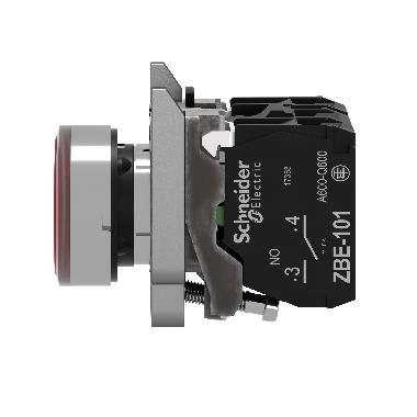 Pulsante luminoso rosso D.22 - filoghiera ad impulso - 120V - 1NO+1NC- LED universale - SCHNEIDER ELECTRIC XB4BW34G5 product photo Photo 12 3XL