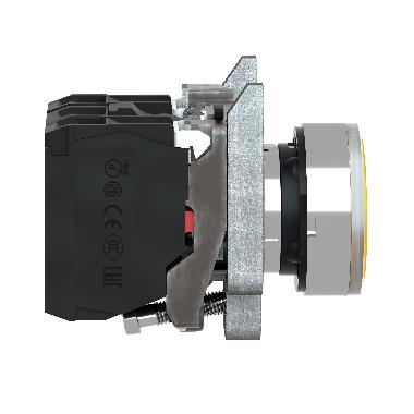 Pulsante luminoso giallo D.22 - filoghiera ad impulso - 120V - 1NO+1NC - LED universale - SCHNEIDER ELECTRIC XB4BW35G5 product photo Photo 06 3XL