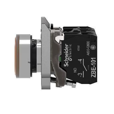 Pulsante luminoso giallo D.22 - filoghiera ad impulso - 120V - 1NO+1NC - LED universale - SCHNEIDER ELECTRIC XB4BW35G5 product photo Photo 07 3XL