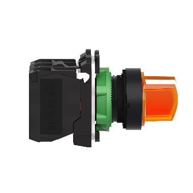 Selettore luminoso arancione D.22 - 2 posizioni - 24Vac/dc - 1NO+1NC- LED universale - SCHNEIDER ELECTRIC XB5AK125B5 product photo Photo 08 3XL