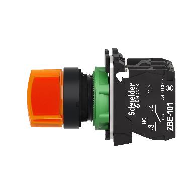 Selettore luminoso arancione D.22 - 2 posizioni - 24Vac/dc - 1NO+1NC- LED universale - SCHNEIDER ELECTRIC XB5AK125B5 product photo Photo 09 3XL