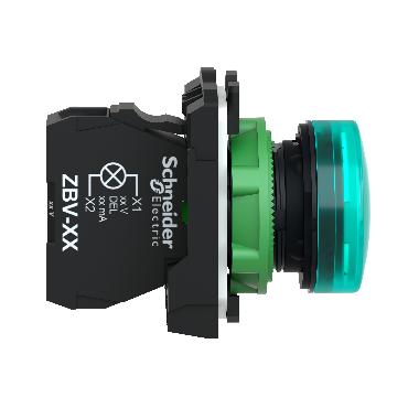Lampada spia completa D.22 - IP65 - verde - LED universale - 230Vacac - SCHNEIDER ELECTRIC XB5AVM3 product photo Photo 09 3XL