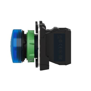 Lampada spia completa D.22 - IP65 - blu - LED universale - 230Vacac - SCHNEIDER ELECTRIC XB5AVM6 product photo Photo 04 3XL