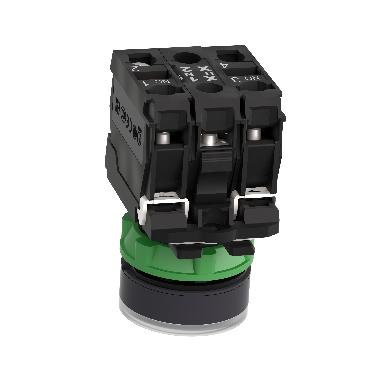 Pulsante luminoso bianco D.22 - filoghiera ad impulso - 24Vac/dc - 1NA+1NC- LED universale - SCHNEIDER ELECTRIC XB5AW31B5 product photo Photo 07 3XL