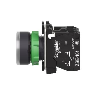 Pulsante luminoso bianco D.22 - filoghiera ad impulso - 24Vac/dc - 1NA+1NC- LED universale - SCHNEIDER ELECTRIC XB5AW31B5 product photo Photo 09 3XL