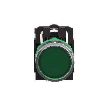 Pulsante luminoso verde D.22 - filoghiera ad impulso - 24V - 1NA+1NC- LED universale - SCHNEIDER ELECTRIC XB5AW33B5 product photo Photo 06 3XL
