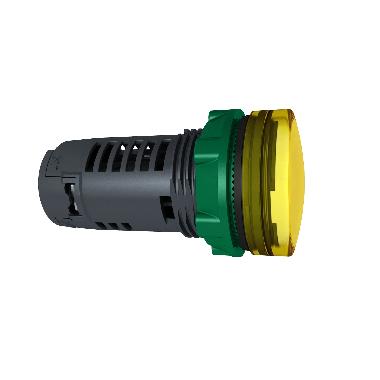 Lampada spia monoblocco gialla D.22 con LED integrato 230Vac - SCHNEIDER ELECTRIC XB5EVM8 product photo Photo 01 3XL