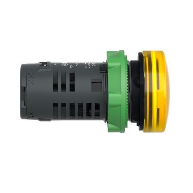 Lampada spia monoblocco gialla D.22 con LED integrato 230Vac - SCHNEIDER ELECTRIC XB5EVM8 product photo Photo 07 3XL